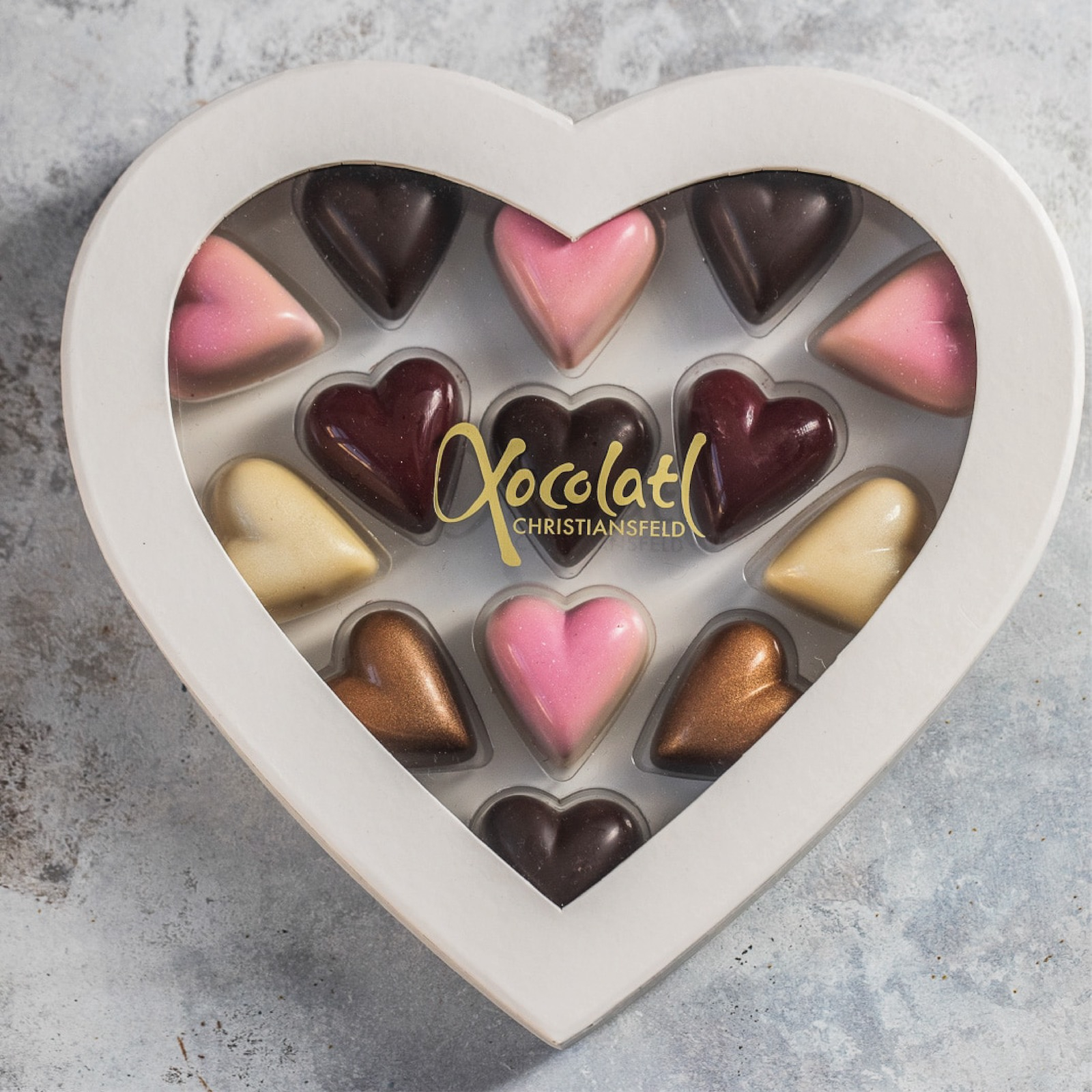 Heart Box - Inimi de ciocolată cu umplutură 130G - 2