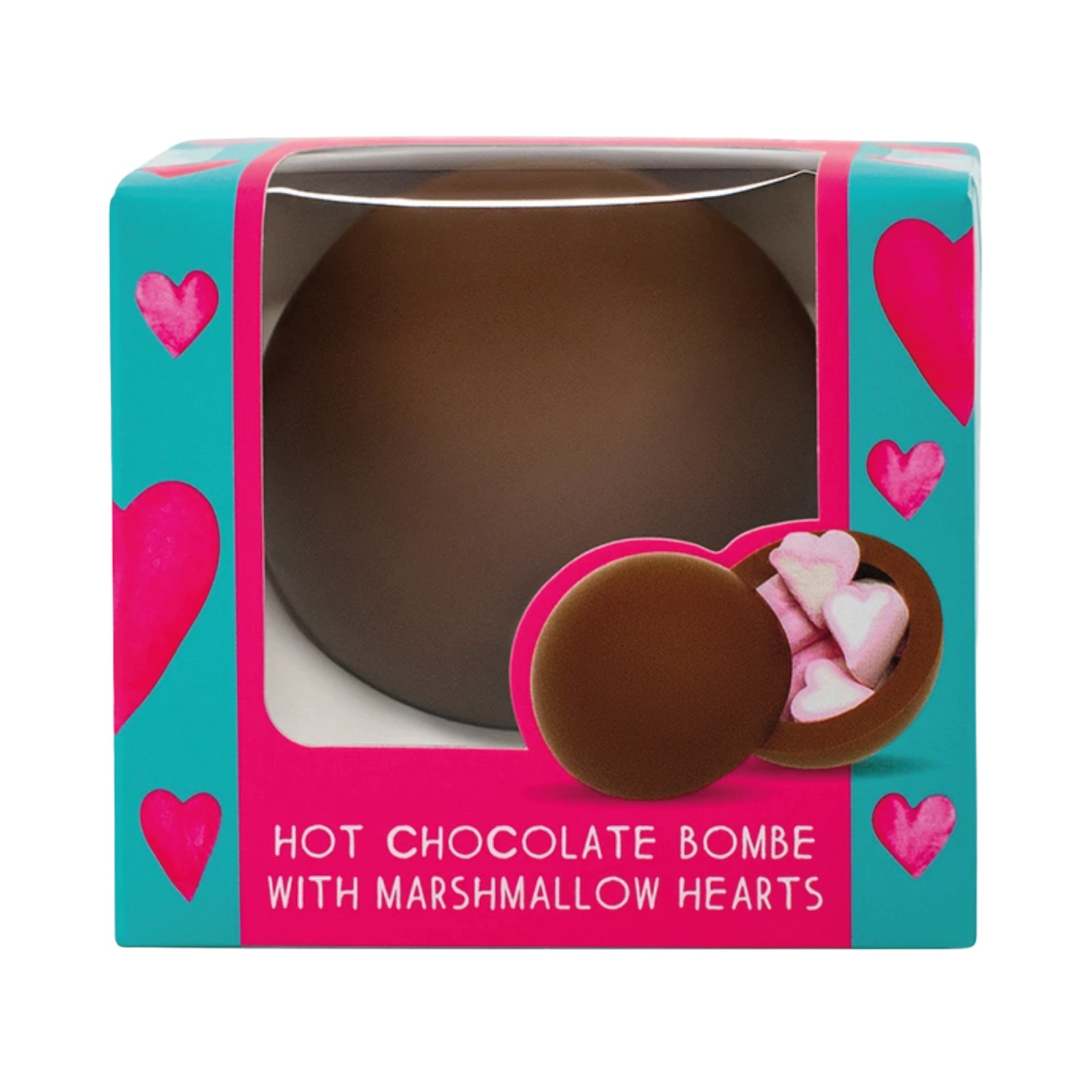 Sferă de ciocolată cu lapte și bezele inimioară 50G