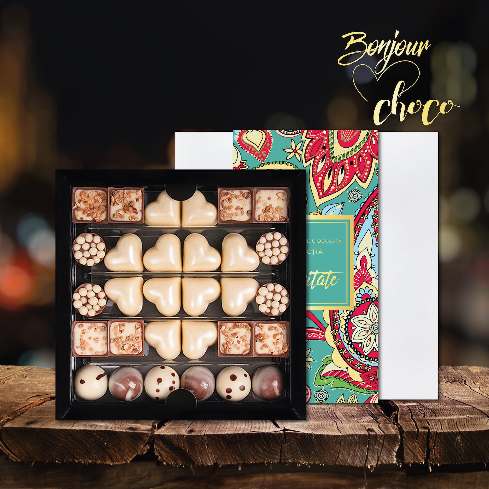 Colecția Puritate - Bomboane de ciocolată cu umplutură 215G