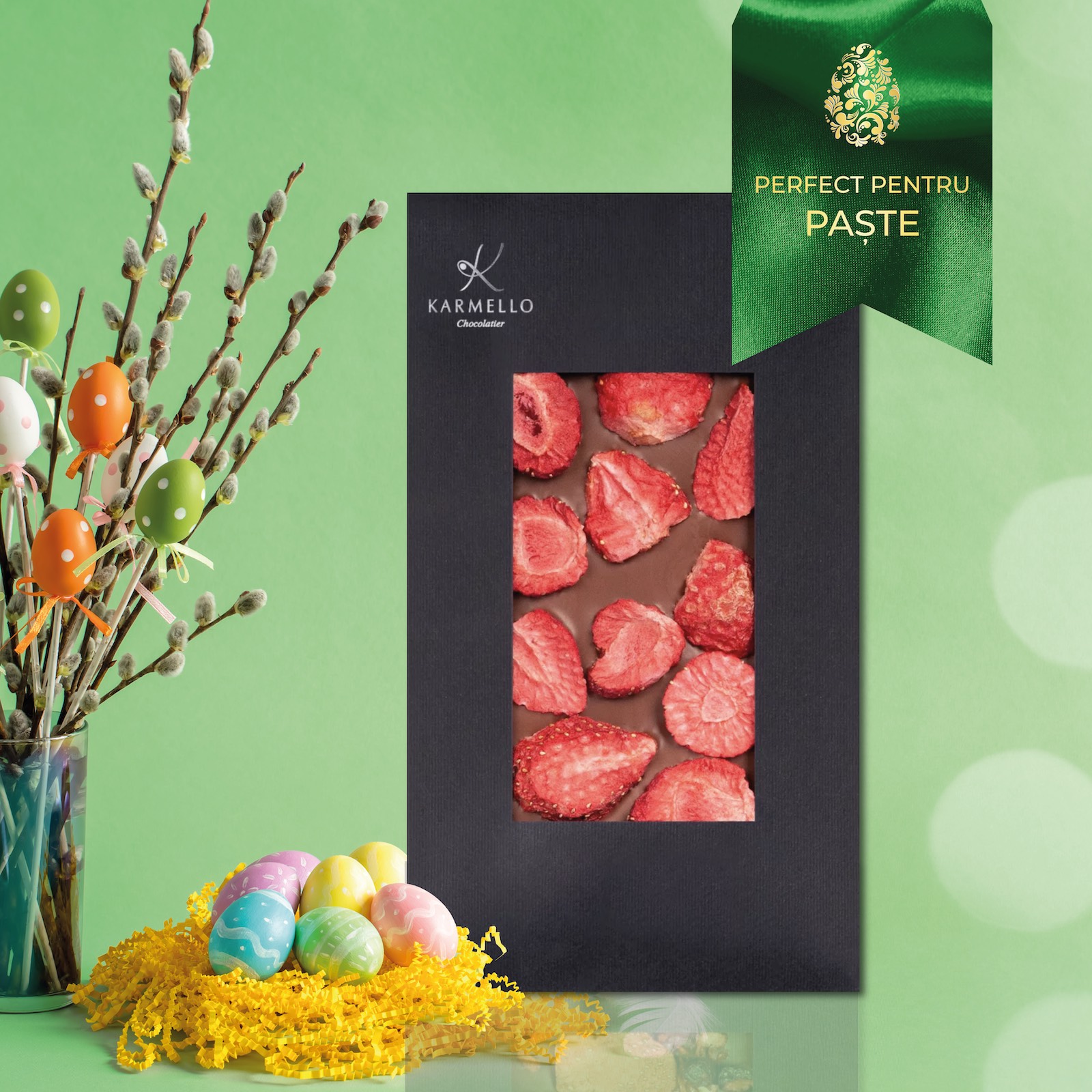 Lambada - Tabletă ciocolată cu lapte și căpșuni 100G